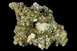 Bladed Barite Crystals on Iridescent Chalcopyrite - Morocco #160137-1